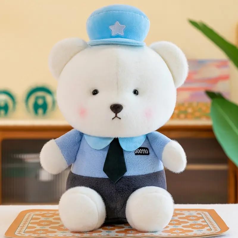 20cm Patrol Teddy Bear Soft Toy for Kids Plush Panda Toys Gift Babies Cuddly Animal Stuffed Cute Teddybear Plushie Safe & Huggable Gifts for Toddlers, Boys & Girls