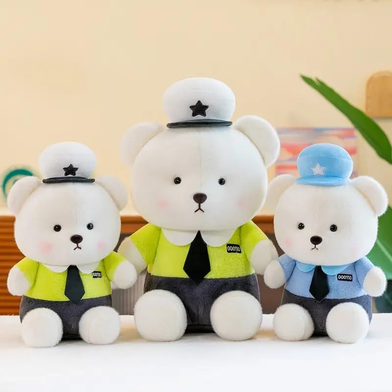 20cm Patrol Teddy Bear Soft Toy for Kids Plush Panda Toys Gift Babies Cuddly Animal Stuffed Cute Teddybear Plushie Safe & Huggable Gifts for Toddlers, Boys & Girls