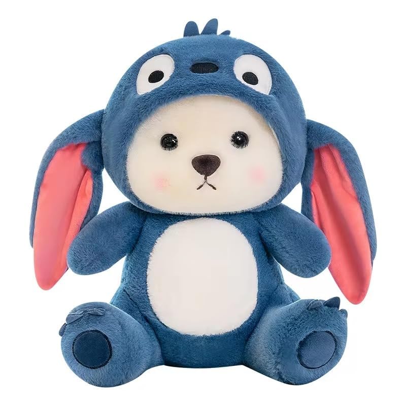 Hoodie Teddy Bear Soft Toy | Cute Huggable Plushie for Kids & Girls | Blue Soft Toy Gift | Birthday Gift Teddy Bear with Hoodie | Soft Plush Toy for Girlfriend & Sister- 25 cm
