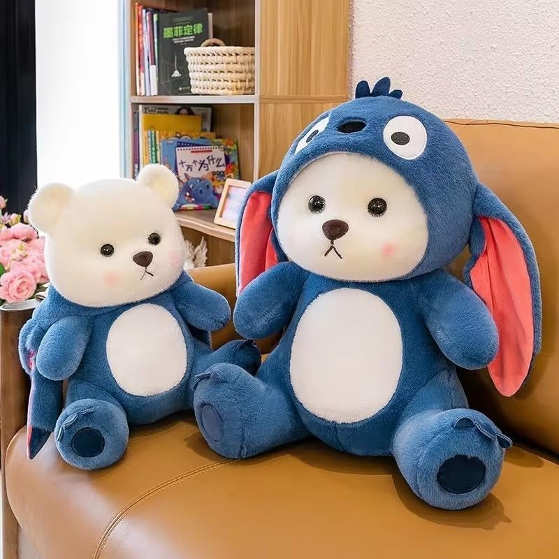 Hoodie Teddy Bear Soft Toy | Cute Huggable Plushie for Kids & Girls | Blue Soft Toy Gift | Birthday Gift Teddy Bear with Hoodie | Soft Plush Toy for Girlfriend & Sister- 25 cm