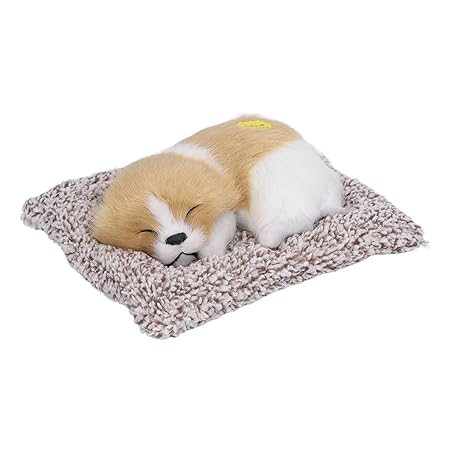Realistic Toy Dog, Adorable Sleeping Puppy Stuffed Interactive Pet Toy with Sound ​Realistic Touch Feeling Cute Sleeping Plush Dog for Birthday Gifts, Home Decorations