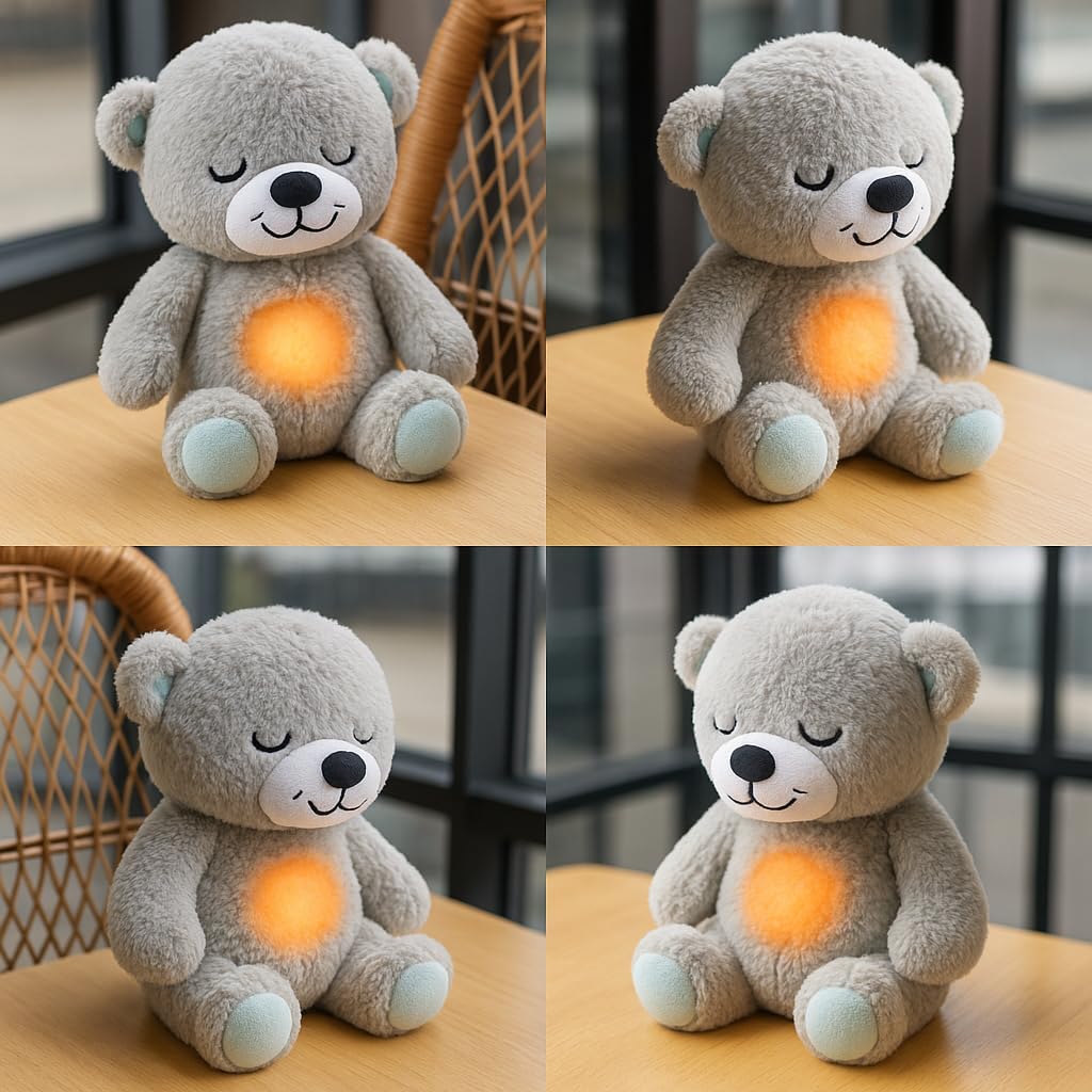 Teddy Bear Sound Toy with Light and Music for Kids Stuffed Animal Plush Toys 1-5 Years Boys Girls Birthday Gift (Multi)