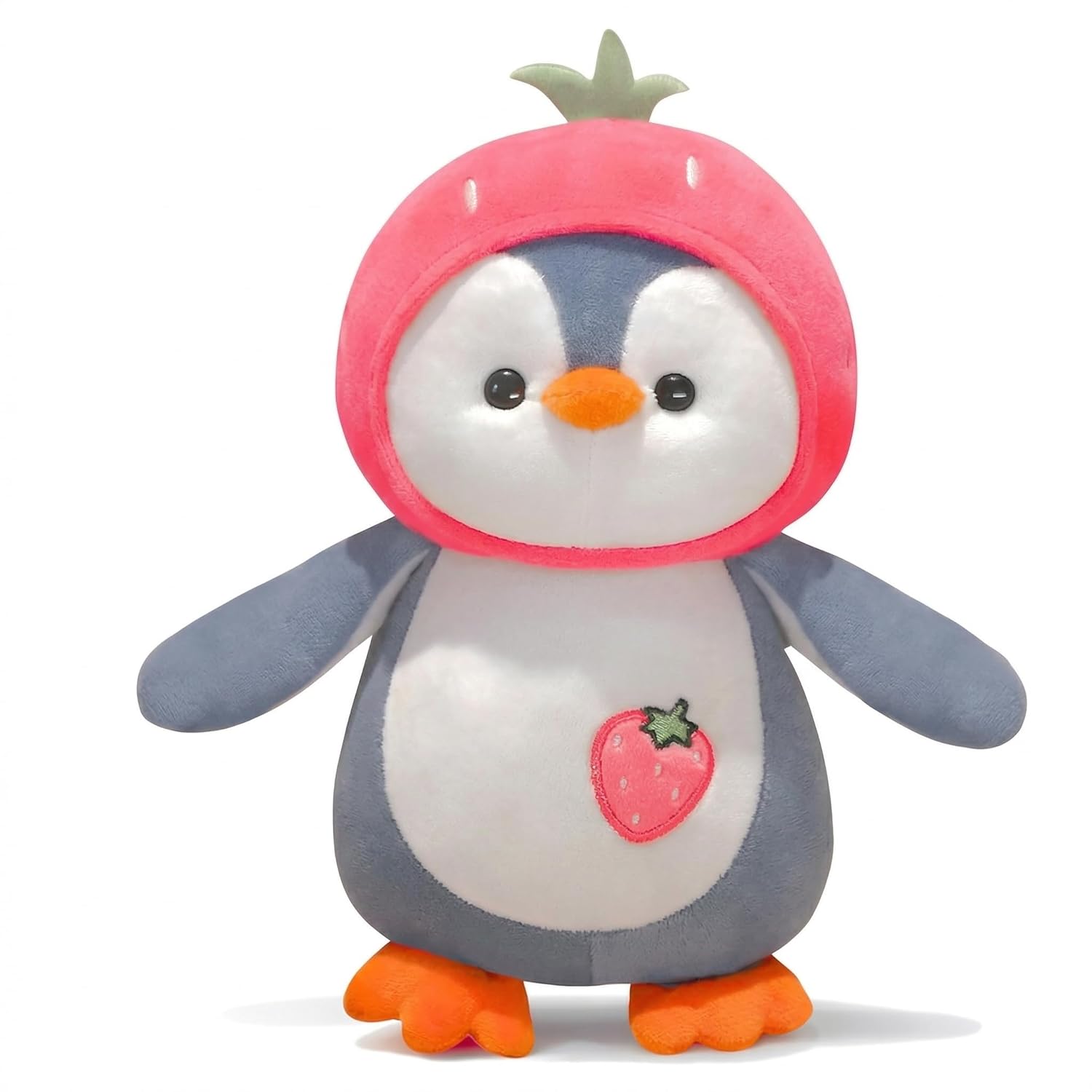 SOFT TOYS Pink Fruit Penguin Plush Toy – Cute Soft Stuffed Animal | Huggable Penguin Doll for Kids, Girls & Boys | Birthday Gift & Room Décor