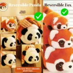 Reversible Panda Fox Soft Toys - image 3