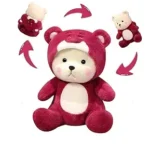 Hoodie Teddy Bear Gift for Baby Girls Hooded Soft Bear Hoodie with Ears