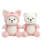 Hoodie Teddy Bear Gift for Baby Girls Hooded Soft Bear Hoodie with Ears