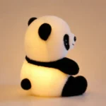 Lisbon Panda Breathing Panda Plush Toy with Soft Warm Light, Cute Black and White Panda Stuffed Animal for Kids, Sleep Companion and Comfort Toy