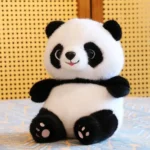 Lisbon Panda Breathing Panda Plush Toy with Soft Warm Light, Cute Black and White Panda Stuffed Animal for Kids, Sleep Companion and Comfort Toy