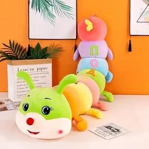 Rainbow Caterpillar soft toy – Multicolor Soft Stuffed Animal for Kids 50CM - Alternate