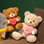 Heart Teddy Soft and Cute Plushie holding a heart, premium soft teddy bear plush toy for kids, babies, Valentine's Day gift, cuddly stuffed animal for home decor and gifting.
