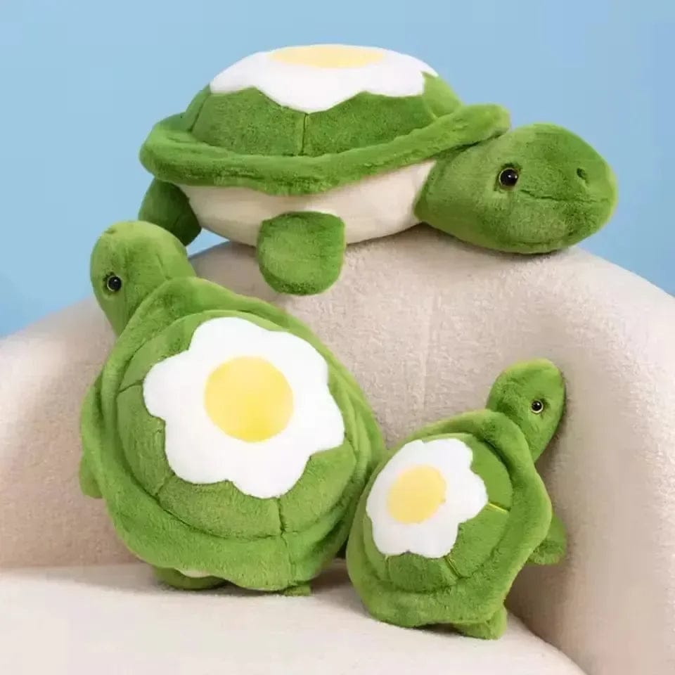 Omelette Turtle Plushie – Cute Green Turtle Soft Toy for Kids & Plush Collectors