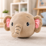 Music Elephant Toy with Music and Talk Back Feature and Vibrating Movement, Interactive Plush Elephant Toy for Babies and Toddlers, USB Rechargeable Soft Toy