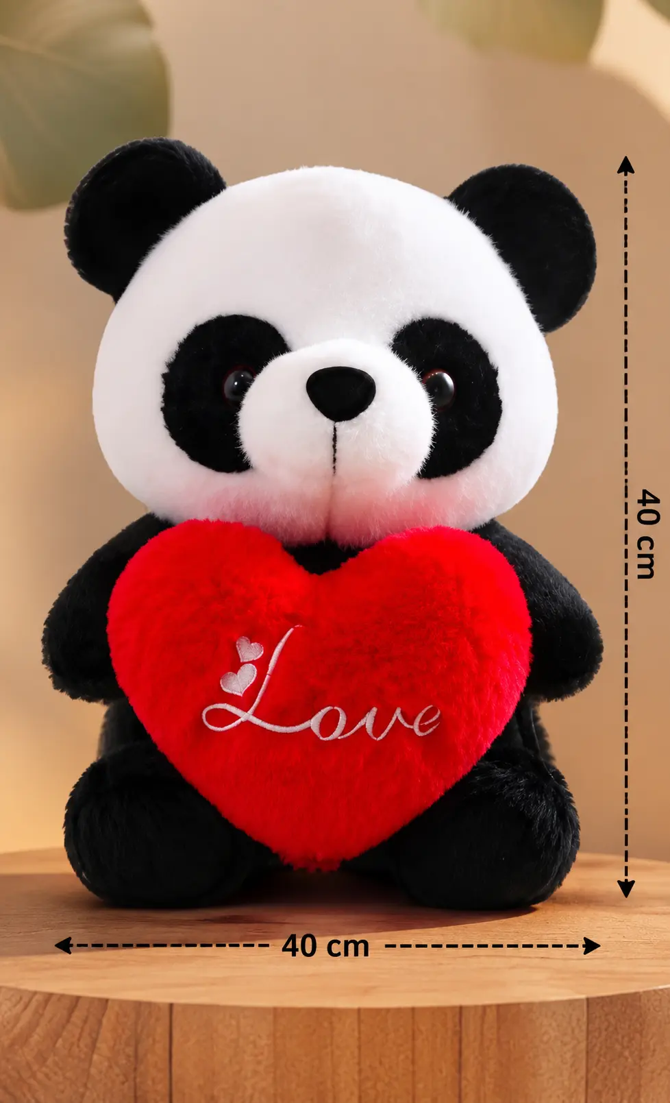 Love Heart Panda Soft Toy – Cute Panda Plush with Red Heart