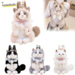 Cat Bag Plush Backpack with Meow Sound for Kids | Soft Plush Cat Backpack by Lisbon Toys