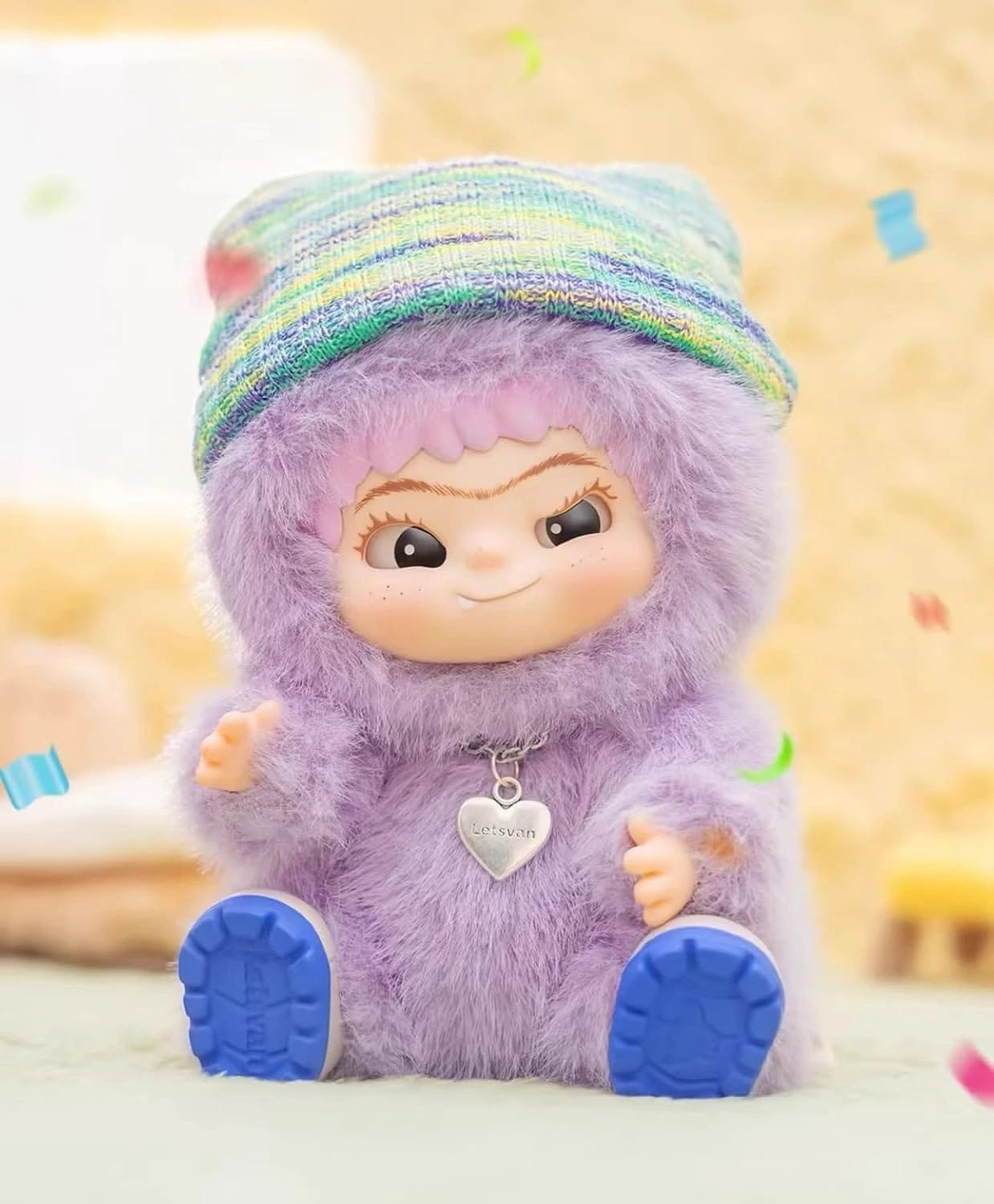 Wakuku Fuzzy Trendy Fun Party Plush Keychain – Cute Blind Box Collectible Toy - Alternate